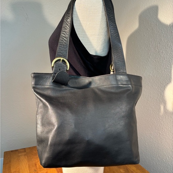 Vintage 90s Coach Lexington Bag 4140 Black Glove Tanned Leather USA Made - Picture 7 of 12